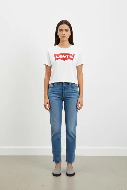 Tee-shirt Blanc et Rouge - Taille XS/34
