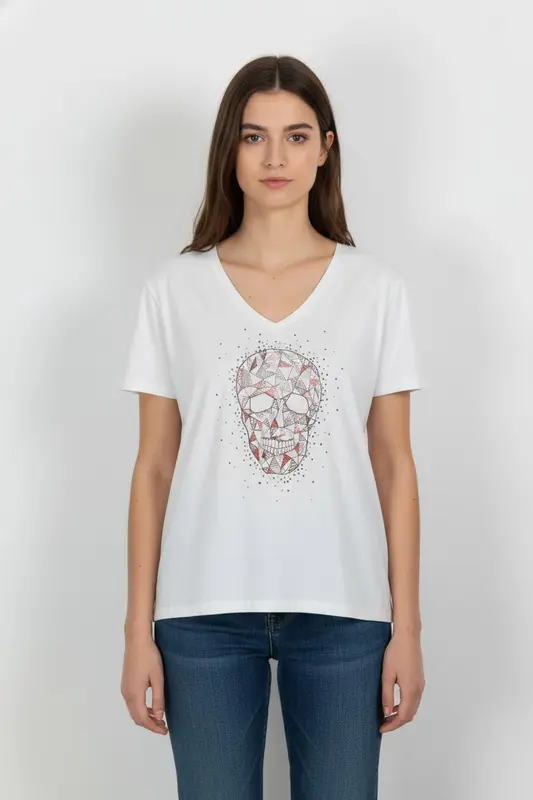 Tee-shirt Blanc - Taille XL/42