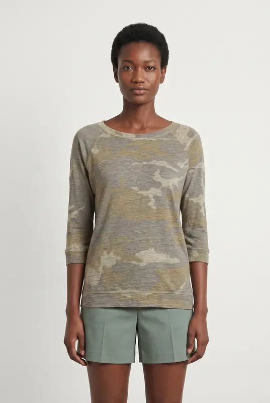 Tee-shirt Camouflage Multicolore - Taille S/36
