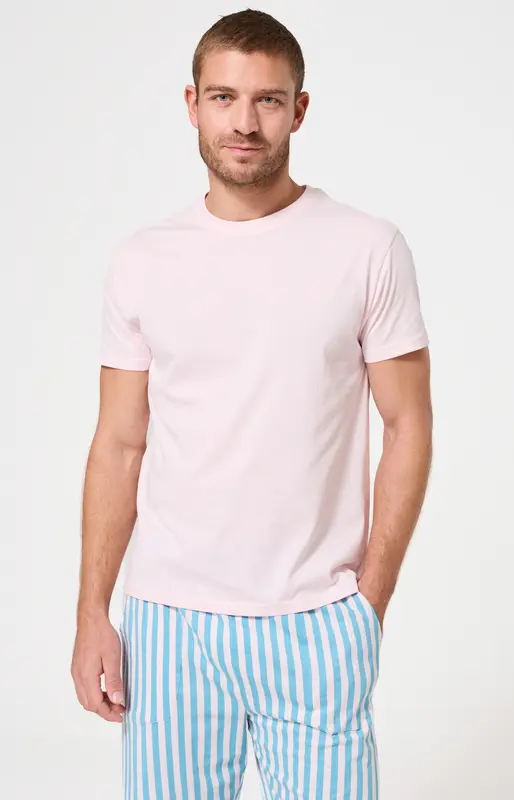 Tee-shirt en jersey de coton léger - Nude
