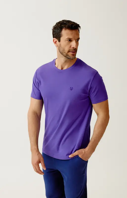 Tee-shirt en jersey de coton léger - Violet