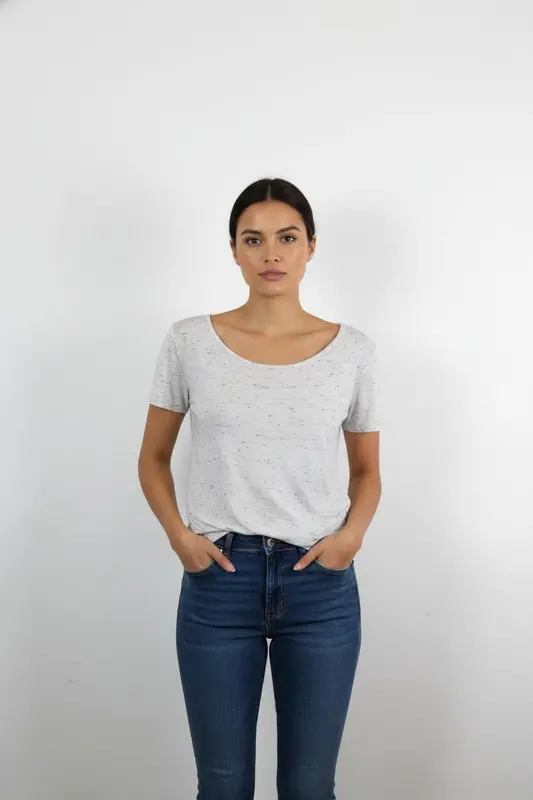 Tee-shirt Gris clair - Taille XS/34