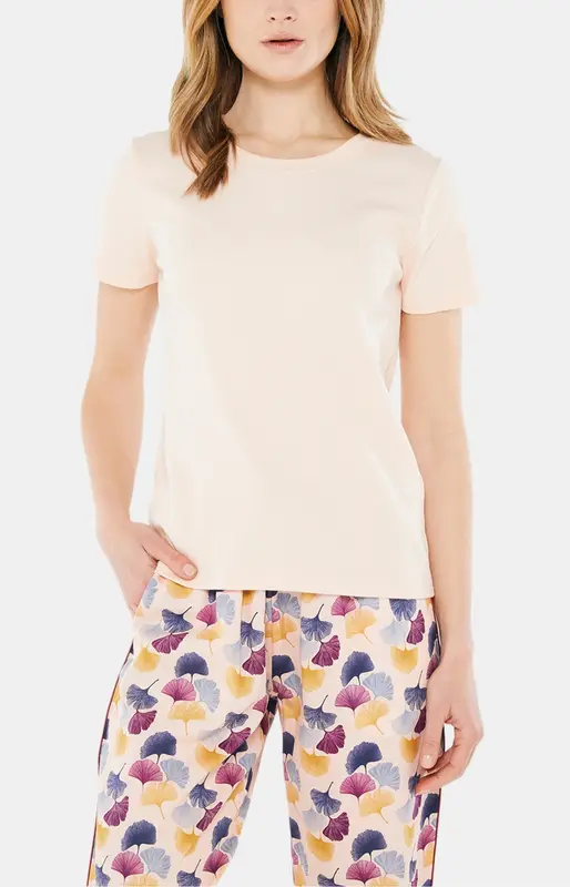 Tee-Shirt manches courtes Coton - Poudre