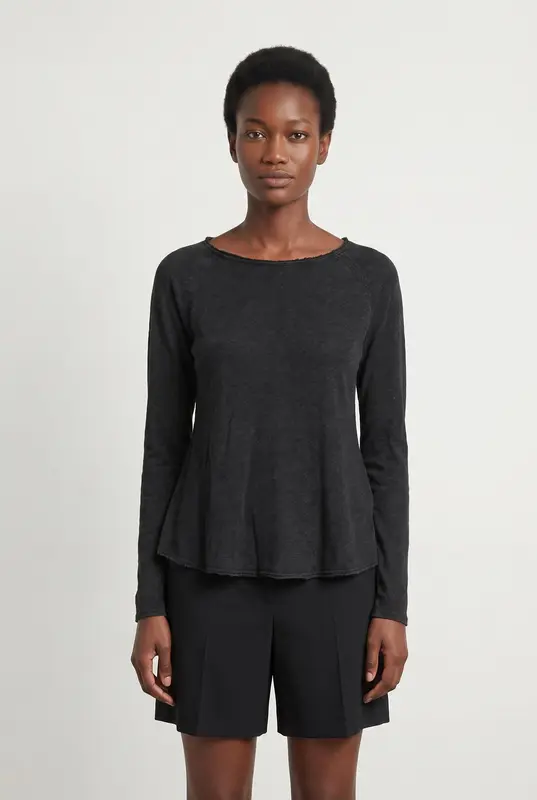 Tee-shirt Manches Longues Noir - Taille M/38