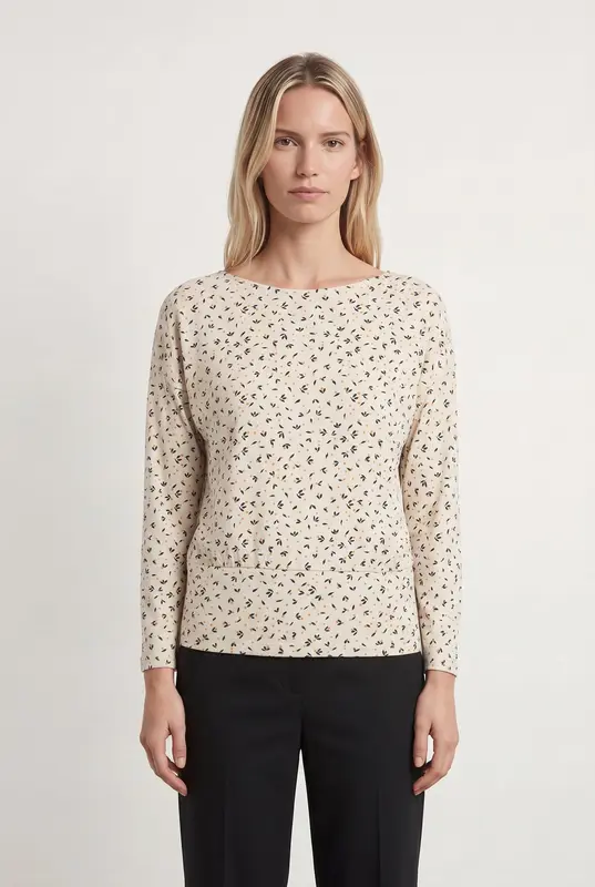 Tee-shirt Manches Trois Quarts Multicolore - Taille S/36