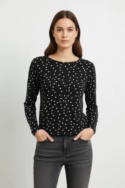 Tee-shirt noir et blanc - Taille S/36