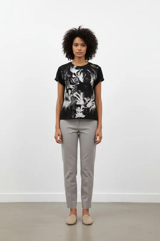 Tee-shirt Noir et Blanc - Taille XS/34