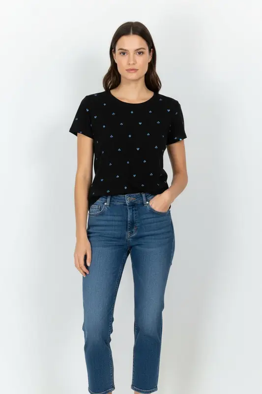 Tee-shirt Noir et Bleu - Taille M/38