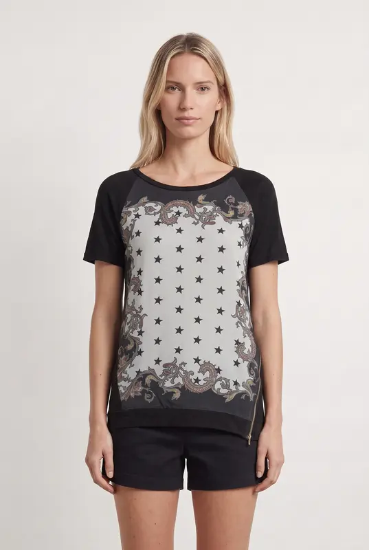 Tee-shirt Noir et Gris - Taille M/38