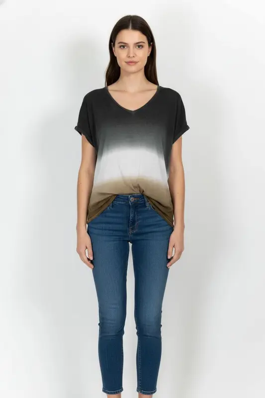 Tee-shirt Noir et Marron - Taille XL/42