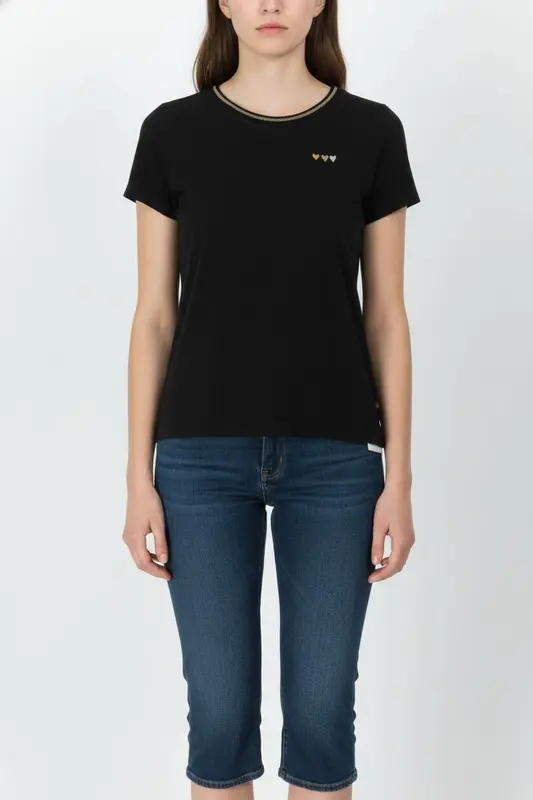 Tee-shirt Noir - Taille S/36 - imparfaites
