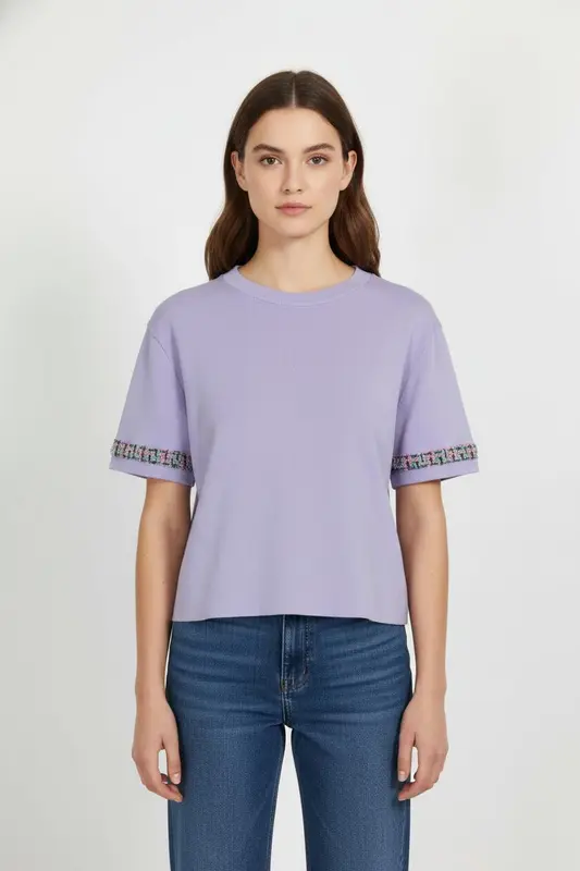 Tee-shirt Violet - Taille XL/42