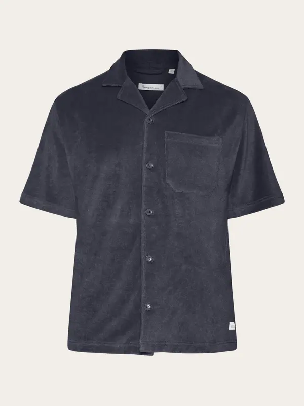 Terry loose short sleeve shirt - Night Sky