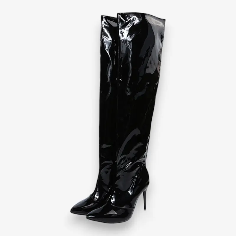 Tessa – Bottes à talons hauts avec zip latéral et boucle