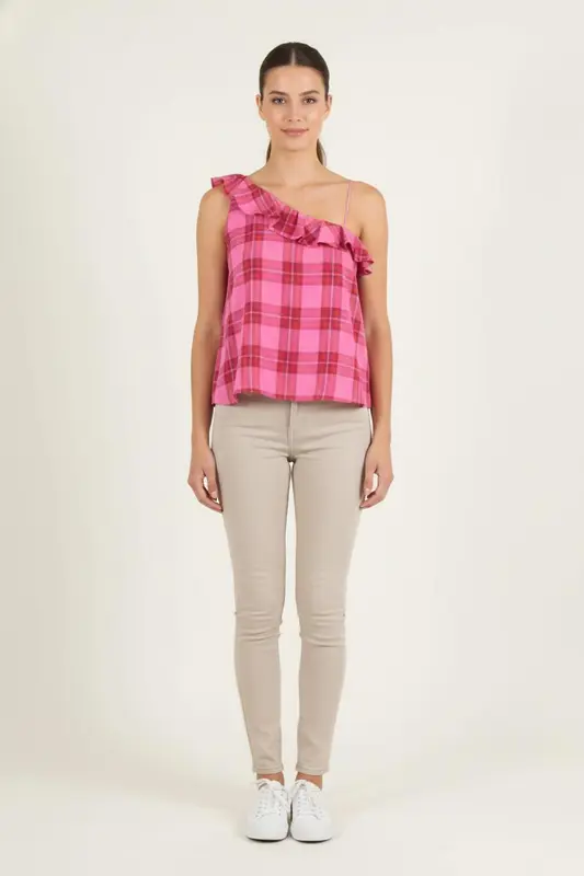 Top à Bretelle Rose et Rouge - Taille M/38