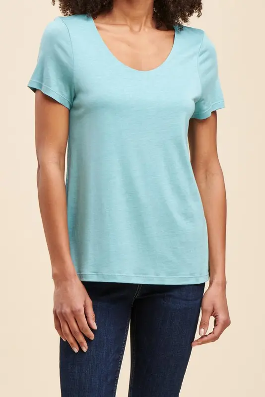 Top manches courtes bleu clair - L