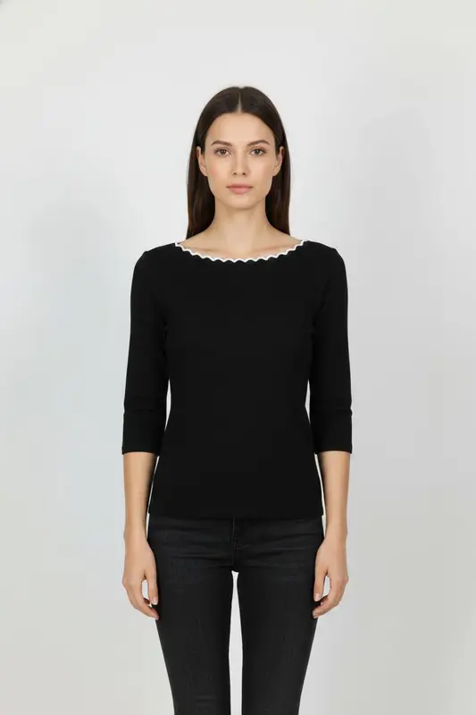 Top Noir et Blanc - Taille M/38