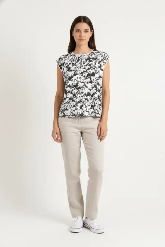 Top Noir et Blanc - Taille S/36