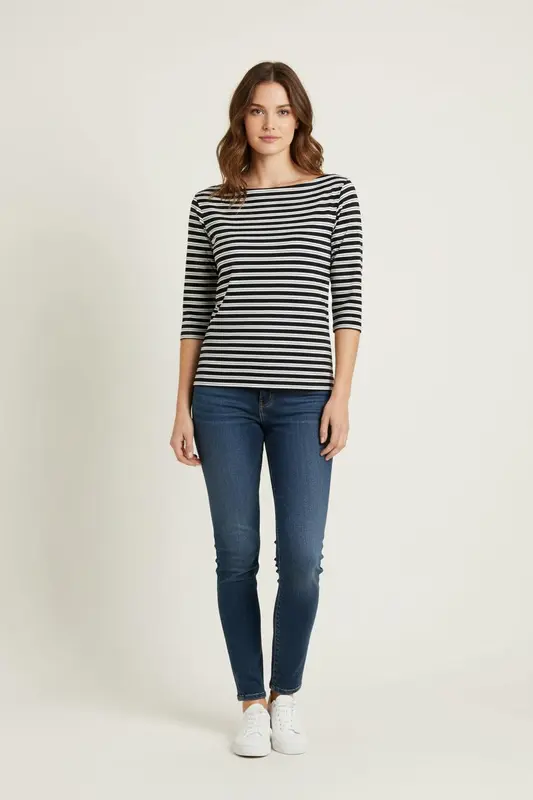 Top Rayé Bleu et Blanc - Taille L/40