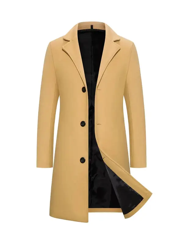 Trench-coat boutonné tendance pour un style extérieur raffiné