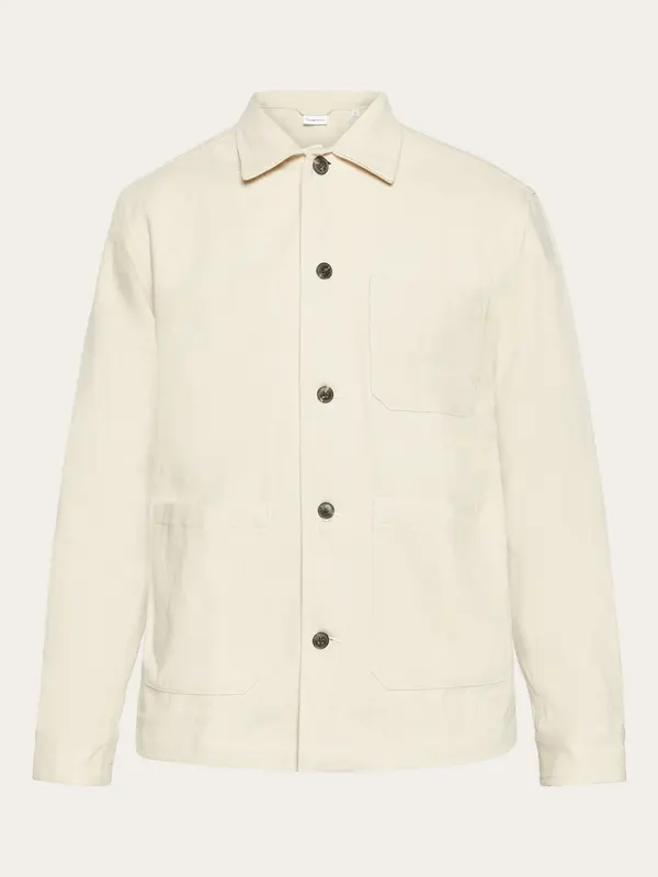 Twill overshirt GOTS/Vegan - Egret