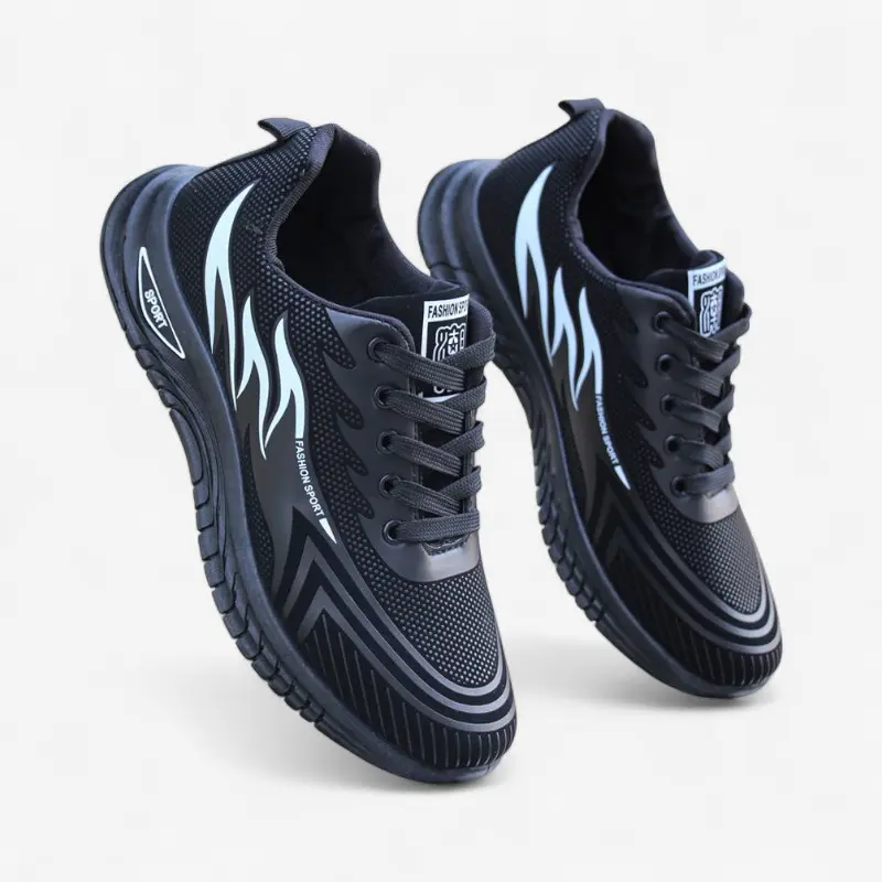 Unisex sneakers à lacets bout rond