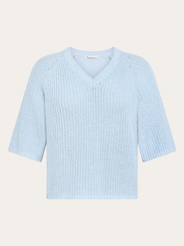 V-neck short sleeve knit - Skyway