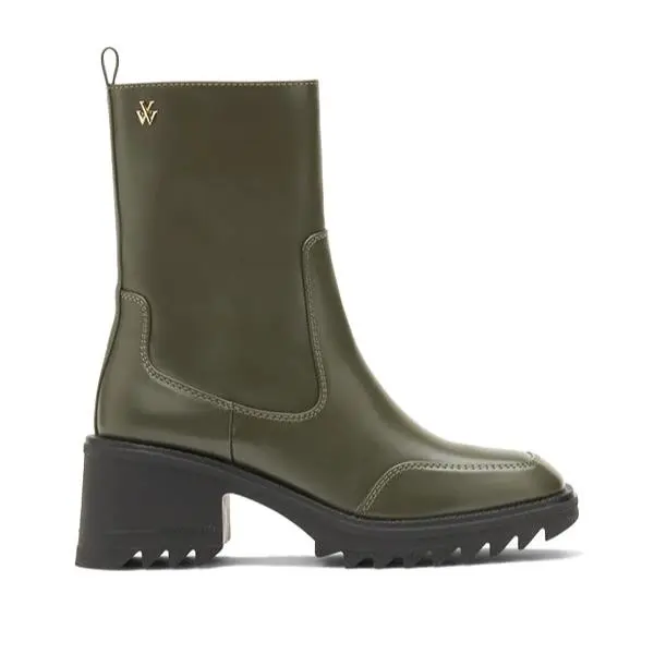 VANESSA WU Bottines de pluie Lea à talon cranté