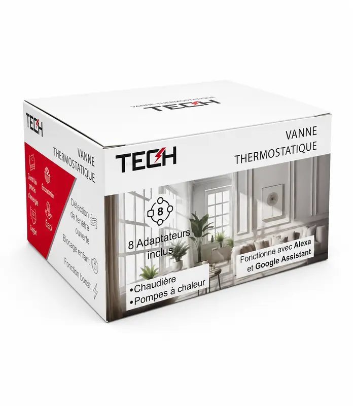 Vanne Thermostatique Tech Connectée Compatible Alexa & Google Assistant