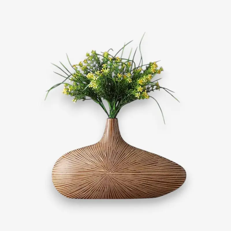Vase de bureau décoratif en bois
