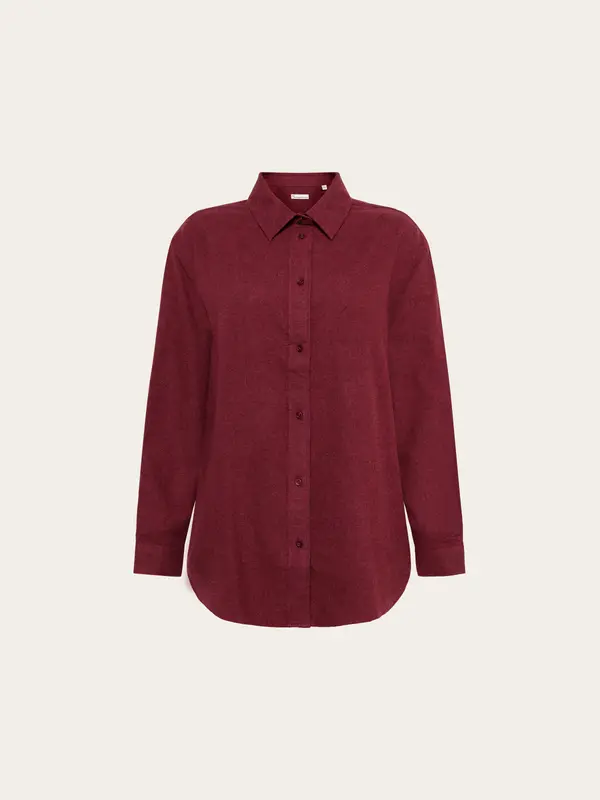 Vega relaxed flannel shirt - Burgundy