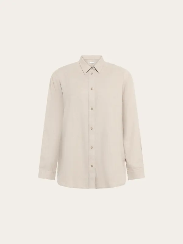 Vega relaxed flannel shirt - Light feather gray
