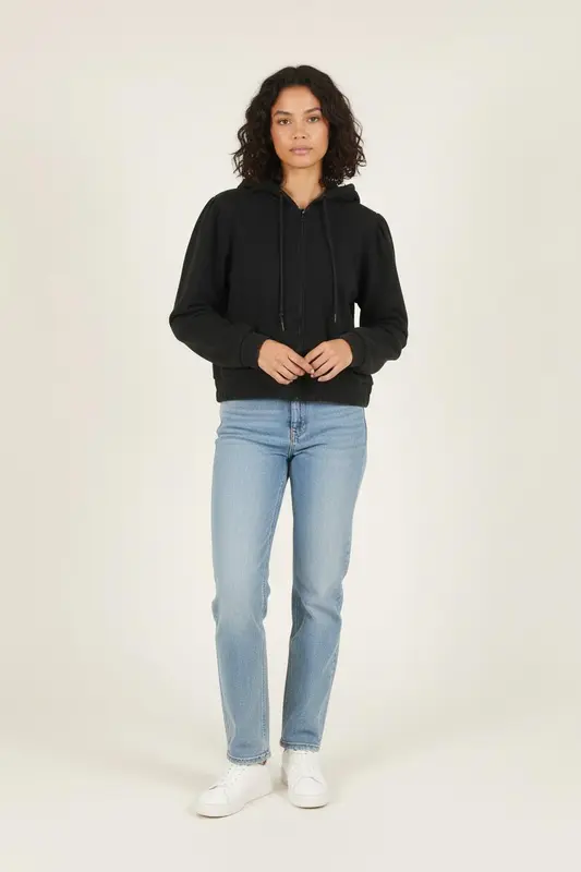 Veste à Capuche Noire - Taille M/38