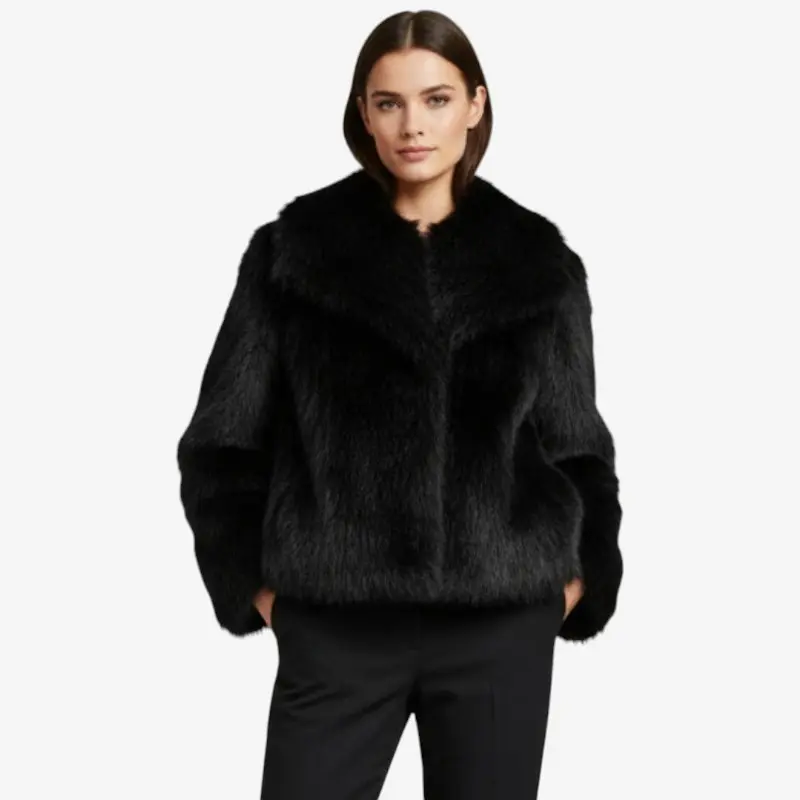 Veste ample en fausse fourrure