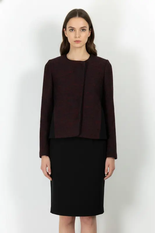 Veste Bicolore Bordeaux et Noire - Taille M/38