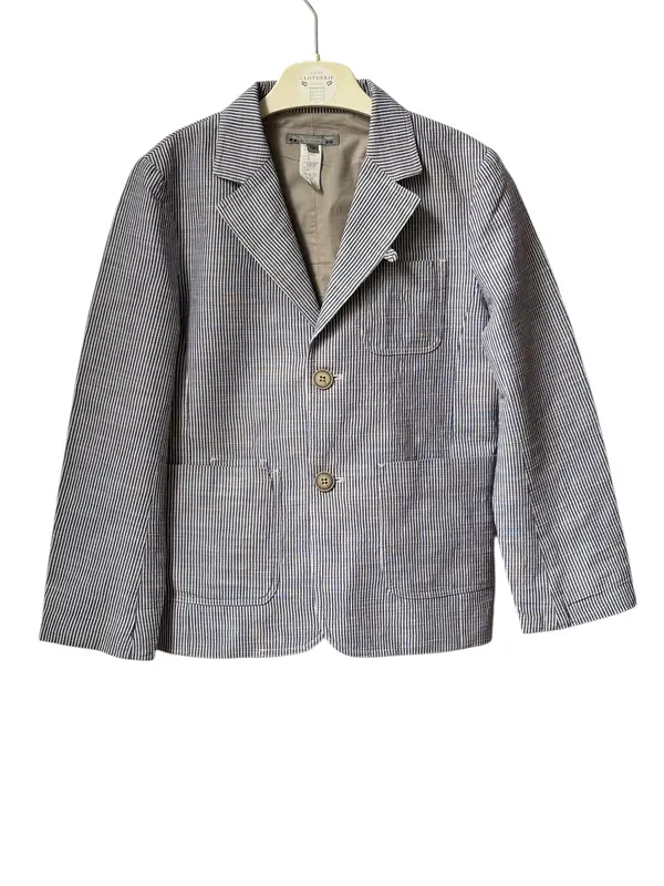 Veste Bonpoint 12 ans rayée marine blanc