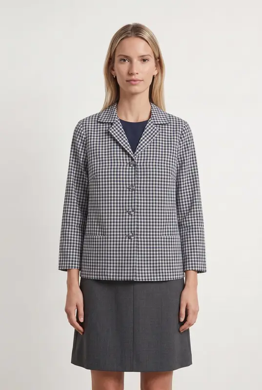 Veste Carreaux Bleu et Blanc - Taille S/36