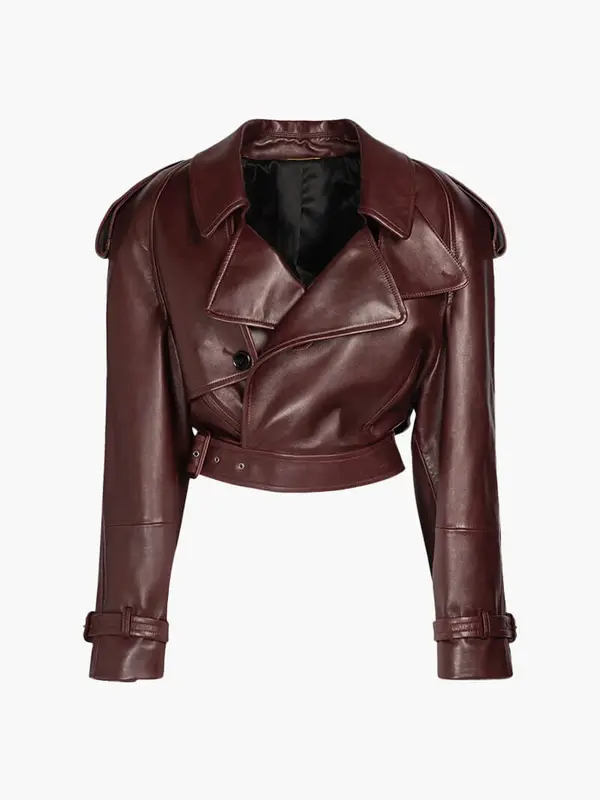 Veste courte à col rabattu