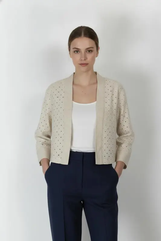 Veste Courte Beige - Taille S/36