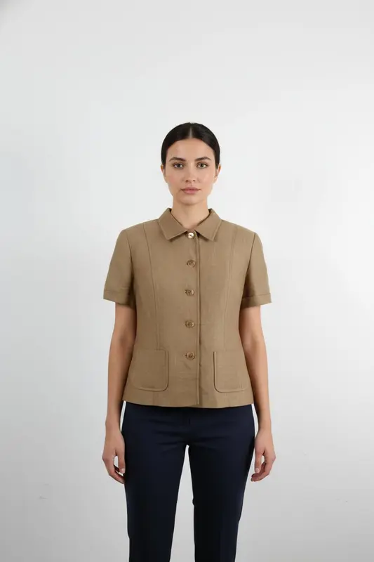 Veste Courte Beige - Taille XL/42