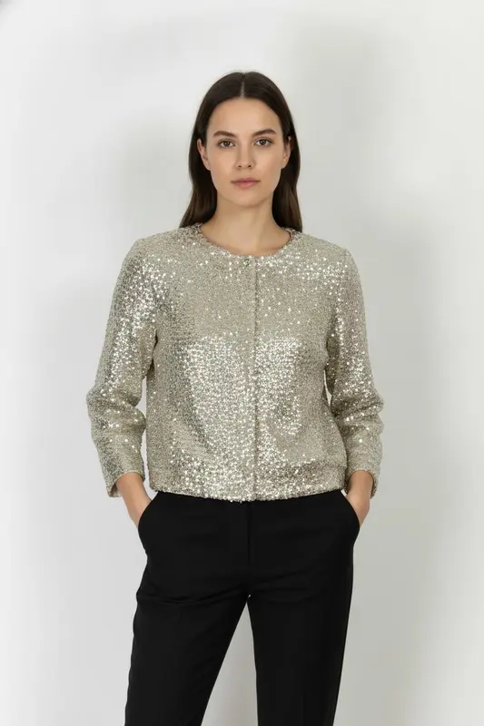 Veste Courte Dorée - Taille S/36