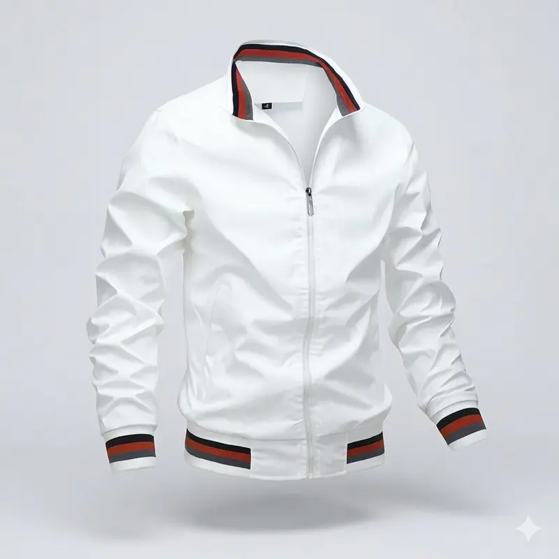 Veste d'été légère homme, zip et col montant respirant