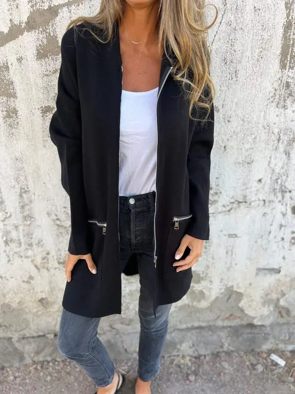 Veste élégante à manches longues et coupe ample