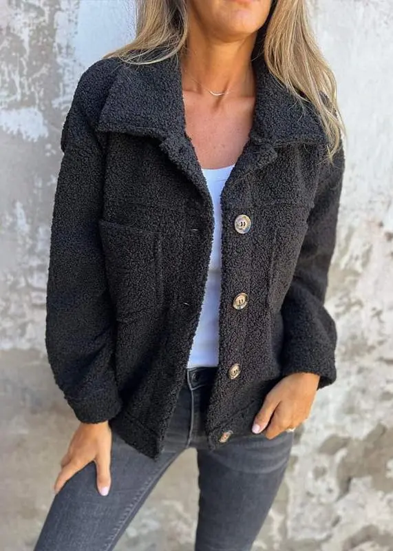 Veste élégante avec col inversé et poches uniques