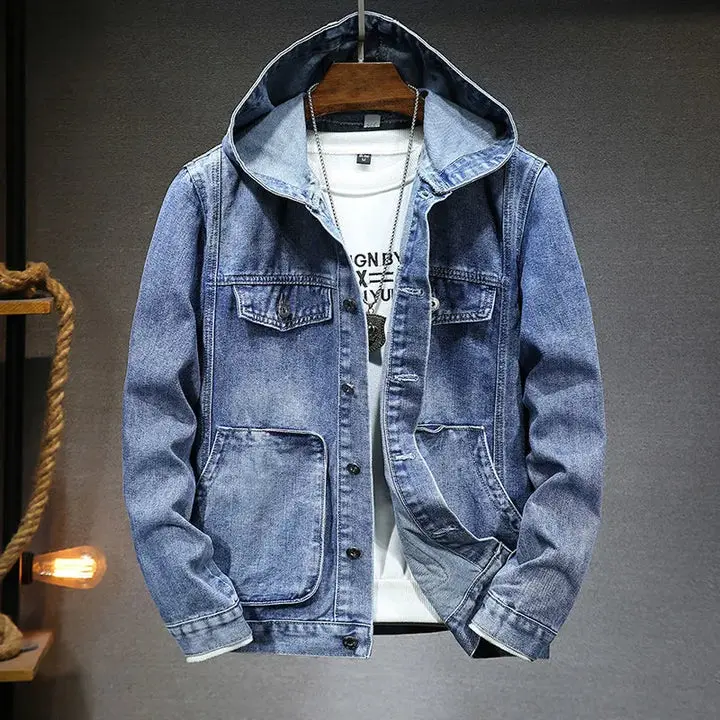 Veste en jean à capuche vintage