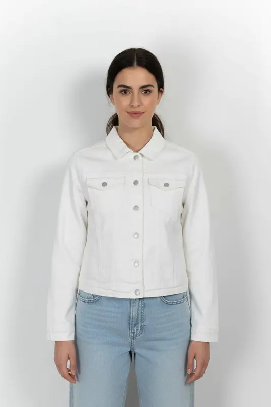 Veste En Jean Blanche - Taille M/38