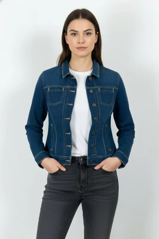 Veste en Jean Bleue - Taille M/38