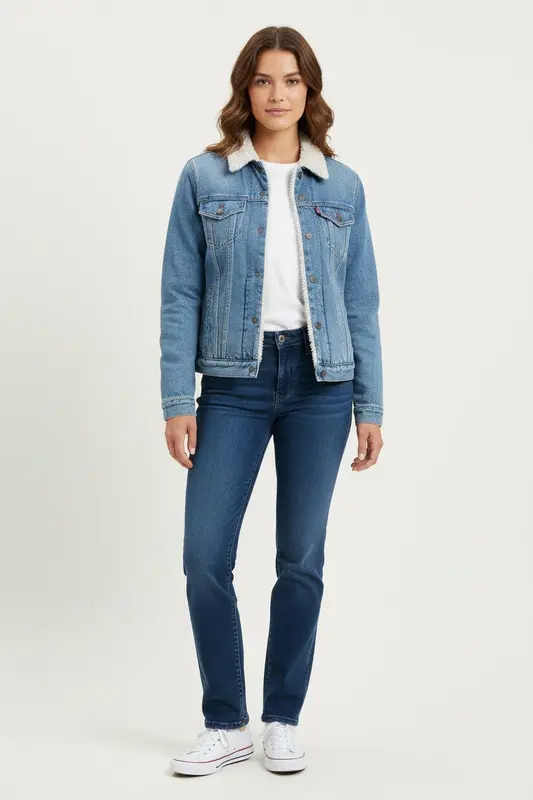 Veste en Jean Bleue - Taille XS/34