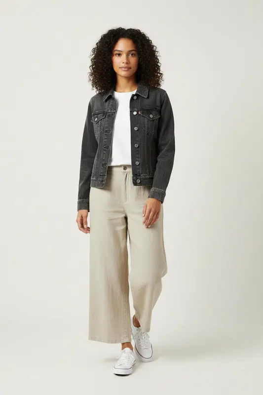 Veste en jean grise - Taille S/36