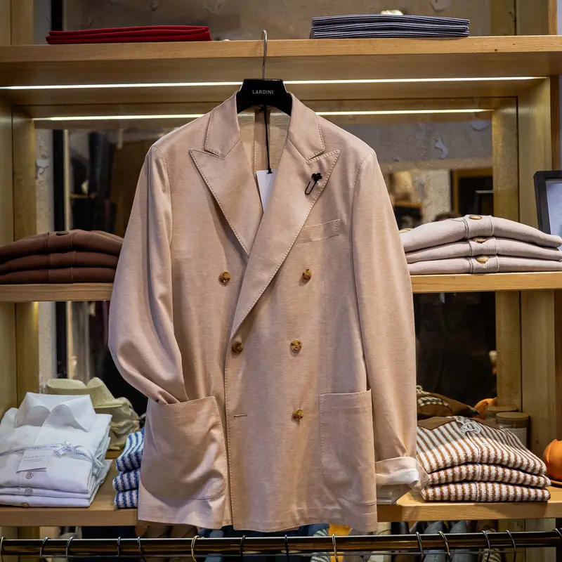 Veste en jersey de coton Loro Piana « Cotton way » beige